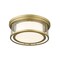 Z-Lite Willow 3 Light Flush Mount, Olde Brass & Inner White and Outer Clear 426F16-OBR - alternate 4